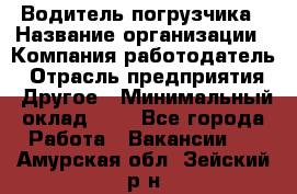 Водитель погрузчика › Название организации ­ Компания-работодатель › Отрасль предприятия ­ Другое › Минимальный оклад ­ 1 - Все города Работа » Вакансии   . Амурская обл.,Зейский р-н